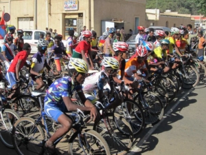 Les cyclistes de l'Afrique