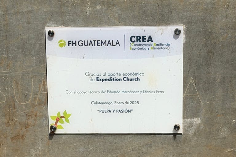 Plaque de remerciement de l'Église de l'Expédition